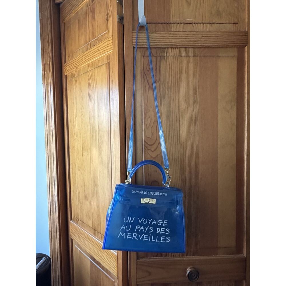 Small Neon Blue Wonderland Jelly Bag